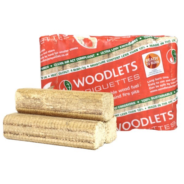6 (Pack) Woodlets Briquettes 